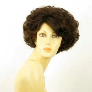 Parrucca donna corta ricci cioccolato mechato rame : marie lou 6H30 - Picture 1 of 8