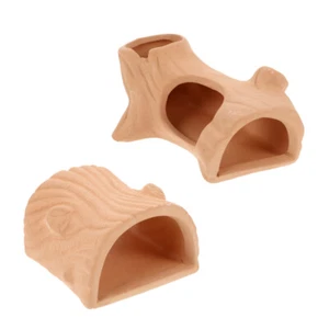2 Pcs Rock Aquarium Decorations Cave gravel Fish Tank Hideout Accessory - Picture 1 of 12