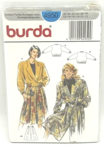 burda pattern 4950 - Ladies Blouson Jacket and Pantskirt - (Sizes 12-22) - Picture 1 of 2