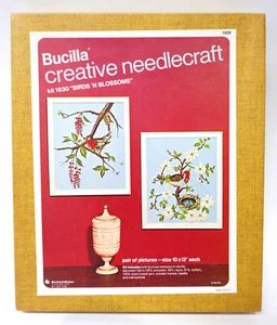 Bordado artesanal creativo bucilla bucilla bucilla con marco floral crewel pájaros 'n flores - Imagen 1 de 7