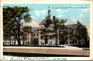 Postal del Hospital St. Agnes Fond du Lac, Wisconsin, el hijo de Tillie trabajó en 1923 - Imagen 1 de 2