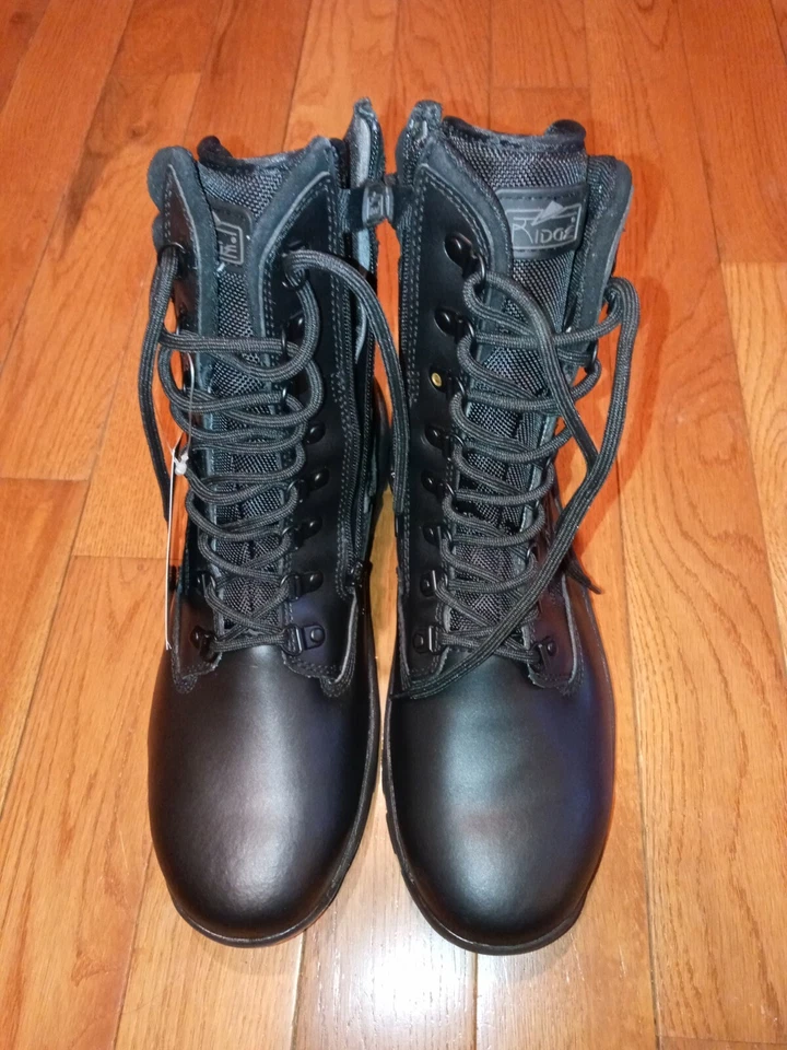 Botas tácticas Ridge Blackhawk negras 7105 anchas talla 13 botas de 8 pulgadas Foto 1 de 4