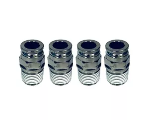 Conector de tubo Push to Connect para 1/2" NPT a 1/2" od Air Line paquete de 4 - Imagen 1 de 4