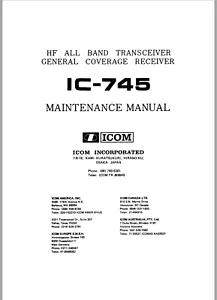 ICOM IC-745 Service Manual - Picture 1 of 1