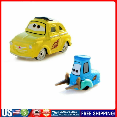 2-CAR MATTEL DISNEY PIXAR CARS 2 GUIDO&LUIGI DIECAST TOYS CAR NEW 4*2*3CM Cover