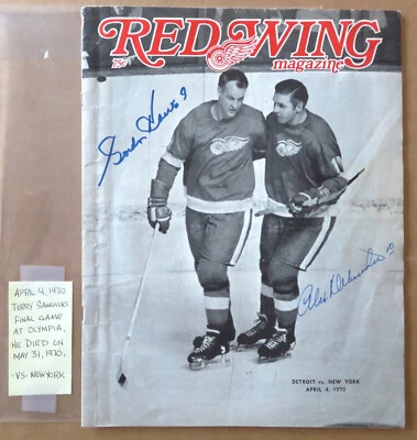 Vintage Det Red Wings vs NYR Program Apr 04, 1970  Sawchuk Final Game at Olympia - Image 1 of 4