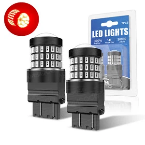 For Ram 1500 2500 3500 2011-2019 3157 3057 4156 Red LED Brake Tail Light Bulbs - Picture 1 of 12