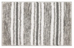 NUOVO tappeto da bagno a righe Sonoma Goods For Life texture - grigio - 17x24 - Foto 1 di 2