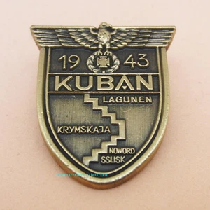 Pin KUBAN 1943 Anstecker Militaria Adler EK Butterfly Verschluss - 123 - Picture 1 of 2