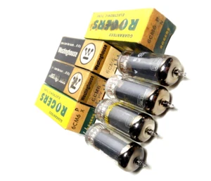 Matched QUAD 6CM6 RCA USA Black Plate Power Output Tubes NOS NIB (6973 Sub) - Picture 1 of 2