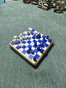 Vintage Limoges Peint Main Chess Board Trinket Box - Picture 1 of 15