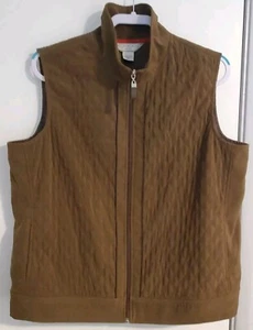 Allison Daley Womens 14 Petite Brown Quilted Vest Collared Full Zip #54365 - Picture 1 of 18
