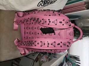 mcm pink backpack with spikes BRAND NEW w/dust bag - Picture 1 of 8