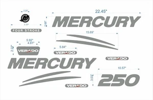 Mercury verado 250 boat Emblems + FREE FAST delivery DHL express - raised decals - Bild 1 von 7