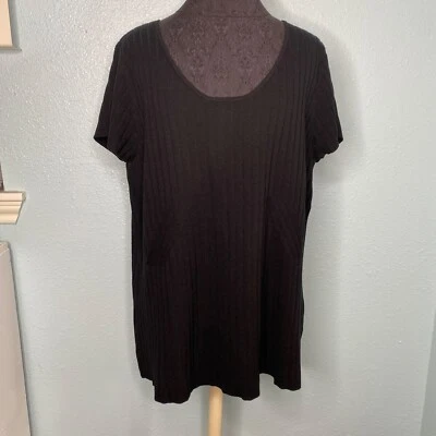 Camisa Blusa Suéter Alfani Talla Grande 3X Manga Corta Tejida Cuello Cuadrado Elastizada Foto 1 de 4