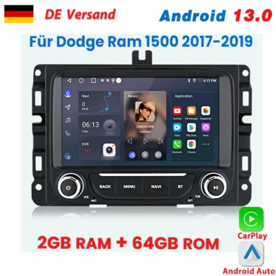 Für Dodge Ram 1500 2500 3500 Carplay Autoradio GPS NAVI Android13 BT DAB+ 2+64GB - Bild 1 von 4