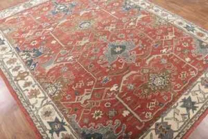 Channing Rot Wolle Handarbeit Getuftet PB Orientalisch Traditionell Bereich 100% Teppich Wohnen - Bild 1 von 9