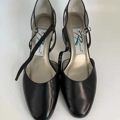 Zapatos de salón vintage Ros Hommerson para mujer de cuero negro Mary Jane talla 7 Foto 1 de 4