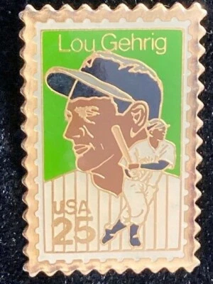 Vintage Lou Gehrig metal lapel pin N.Y. Yankee approx. 16"H X 1"W - Image 1 of 4