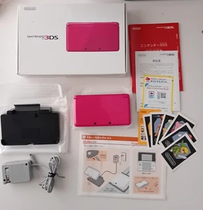 Nintendo 3DS Console Glossy Pink box manual CTR-001 Retro Handheld Game System - Picture 1 of 12