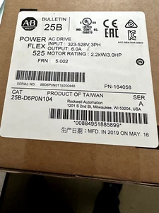 Allen-Bradley 25B-D06P0N104 PowerFlex 525 4.0kW/5.0HP AC Drive - Picture 1 of 1