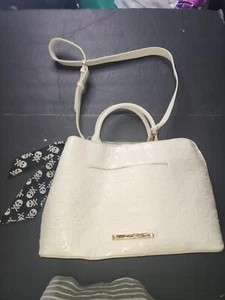 Betsey Johnson White Skull Satchel - Picture 1 of 12