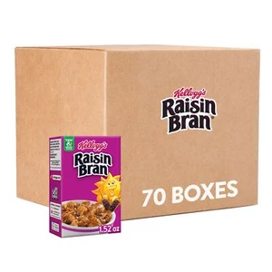Kellogg's Raisin Bran Breakfast Cereal Original 1.52oz 70 Count - Picture 1 of 9