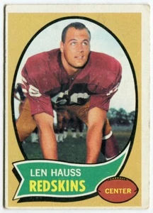 1970 Topps #124 Len Hauss Washington Redskins - Imagen 1 de 2