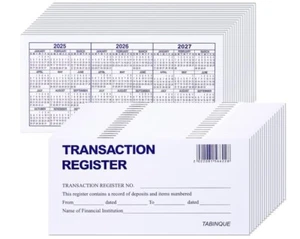 24 PCS Check Registers for Personal Checkbook, Easy to Read Checkbook Register - Picture 1 of 6