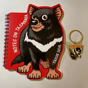 Davric Australia Tasmania Tassie Devil Note Book & Tasmania Key Chain New  - Picture 1 of 6