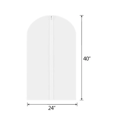 12Pcs Clear Hanging Clothes Garment Bags for Suit Long Dress Gown Closet Storage - Image 1 of 4