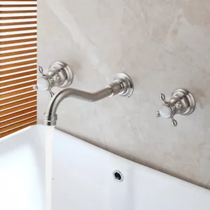 Rubinetto miscelatore beccuccio cascata maniglia singola vasca da bagno 3 pz - Foto 1 di 10