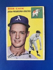 1954 Topps BOB CAIN # 61 Philadelphia Athletics Baseball (crease)