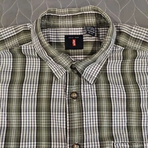 LEVI Strauss & Co. Jeans wear Levi's Long Sleeve Shirt Mens XL OLIVE GREEN - Picture 1 of 16
