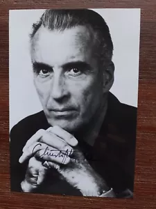 Sir Christopher Lee "Dracula" "Lord Of The Rings" Signed 6"x4" Photo AFTAL COA - Picture 1 of 1