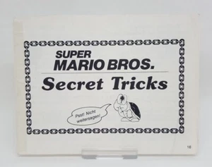 Nintendo NES - Super Mario Bros. Secret Tricks Anleitung (SELTEN) ( akzeptabel ) - Bild 1 von 10