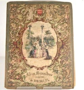 Marvelous Album Marveilleux French 1850s Illustrated Antique Children's Book - Bild 1 von 12