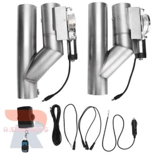 2Pcs 2.5" Electric Exhaust Downpipe Y-Pipe Valve + One CONTROLLER REMOTE KIT - Picture 1 of 6