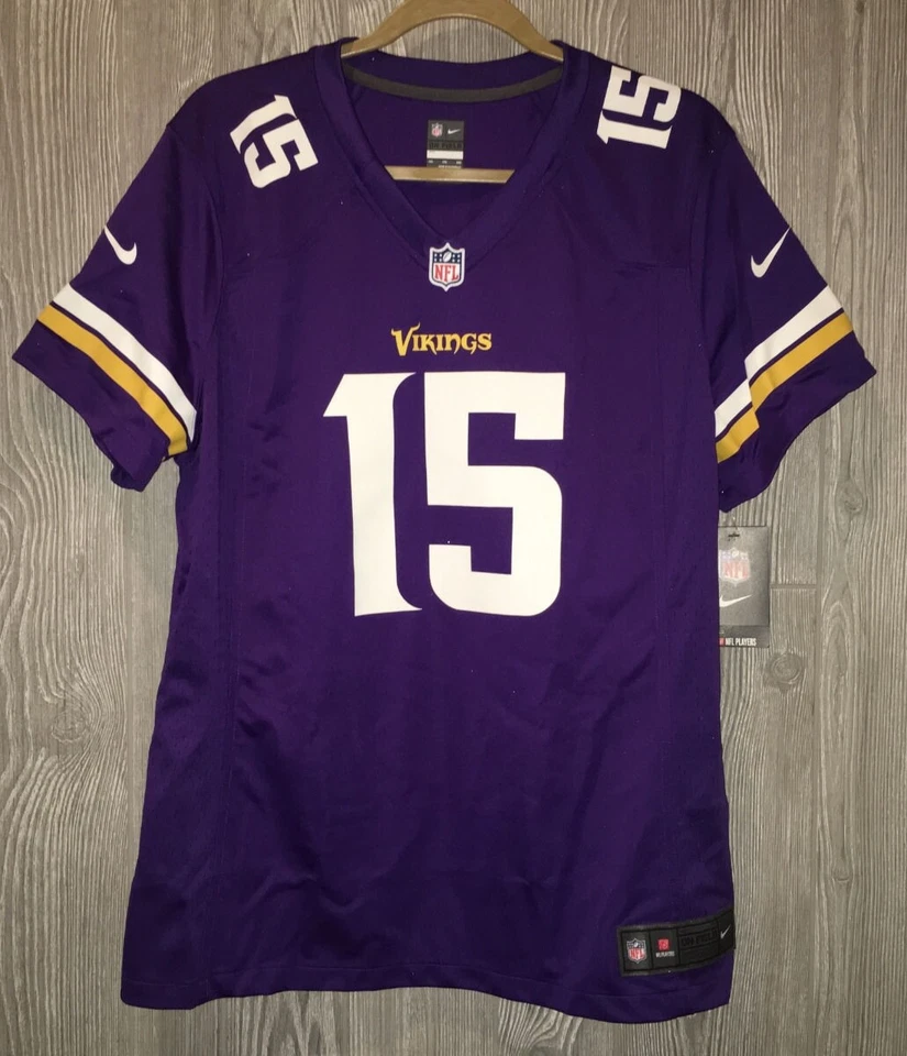 Camiseta deportiva de fútbol americano Nike NFL Minnesota Vikings Jennings #15 púrpura para mujer 2XL Foto 1 de 3