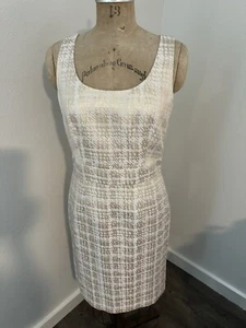 Banana Republic Gold und Elfenbein Metallic Cocktail Etuikleid Größe 6 - Bild 1 von 6