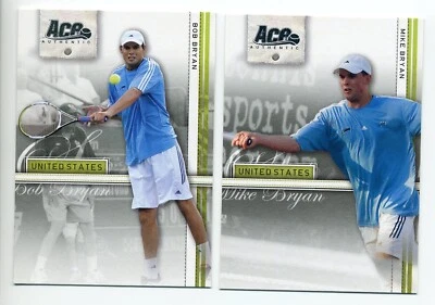 2 (Two ) Bob & Mike Bryan Brothers 2007 Ace Tennis Card Silver Parallel #9 & #25 - Image 1 of 2