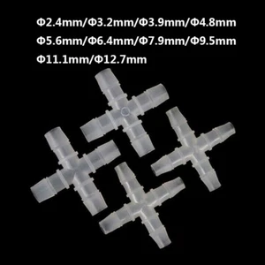 X Tischlerstück Schlauchrohr Stachelverbinder 4-Wege Kunststoffrohr AirWater 2,4-12,7 mm - Bild 1 von 3
