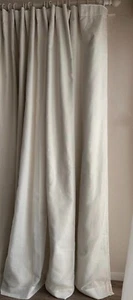 Ivory Sheer Curtains with Blackout Linings 102" wide x 81" drop Pencil Pleat - Picture 1 of 6
