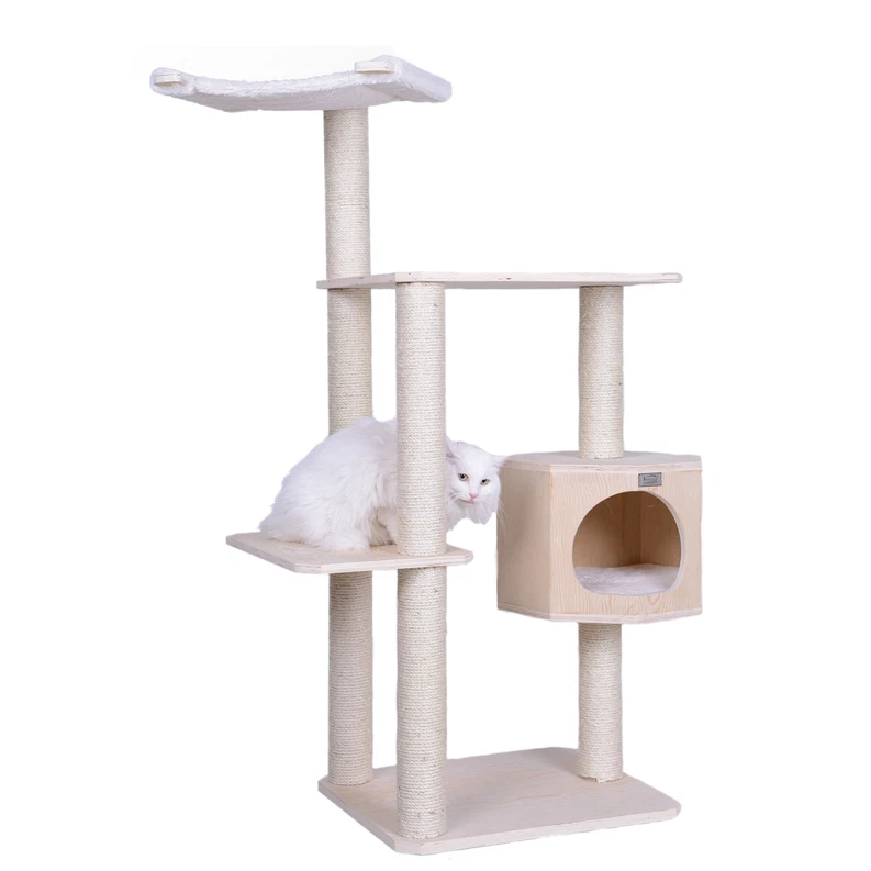Árbol para gatos Armarkat Premium de pino escocés 54 pulgadas con tres niveles Foto 1 de 1