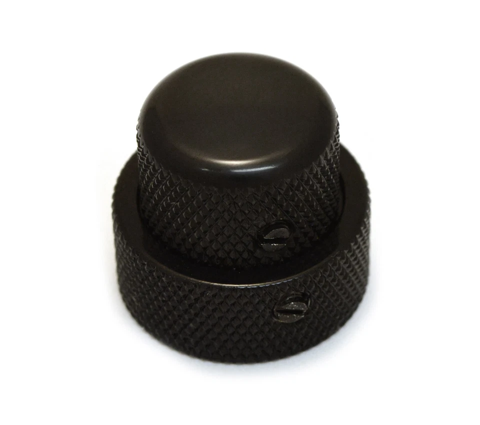 (1) Black/Black Stacked Knob for '62 Jazz Bass/CTS Stack Pot MK-0137-003 - Image 1 of 1