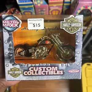 Harley Davidson 2001 Metal Maxx Die Cast Based on Springer Softail 1:17 Black - Picture 1 of 5