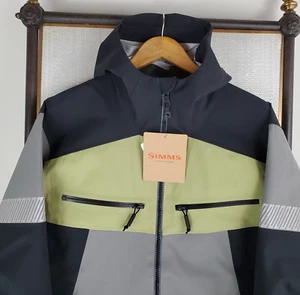 SIMMS NEW $449 Mens Size XL 30k Waterproof CX Hooded Jacket Coat Shell Gray - Picture 1 of 22