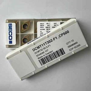 SECO / DCMT11T302-F1,CP500 / Hartmetalleinsätze 10 Stück - Picture 1 of 4