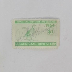 1964 Nebraska Game Bird Habitat Duck Hunting Stamp License...Free Shipping! - Picture 1 of 1
