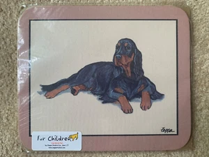 NUR NOCH 1 VERFÜGBAR - Neu Gordon Setter Hund Mauspad rutschfest schlicht beige Hintergrund - Bild 1 von 1